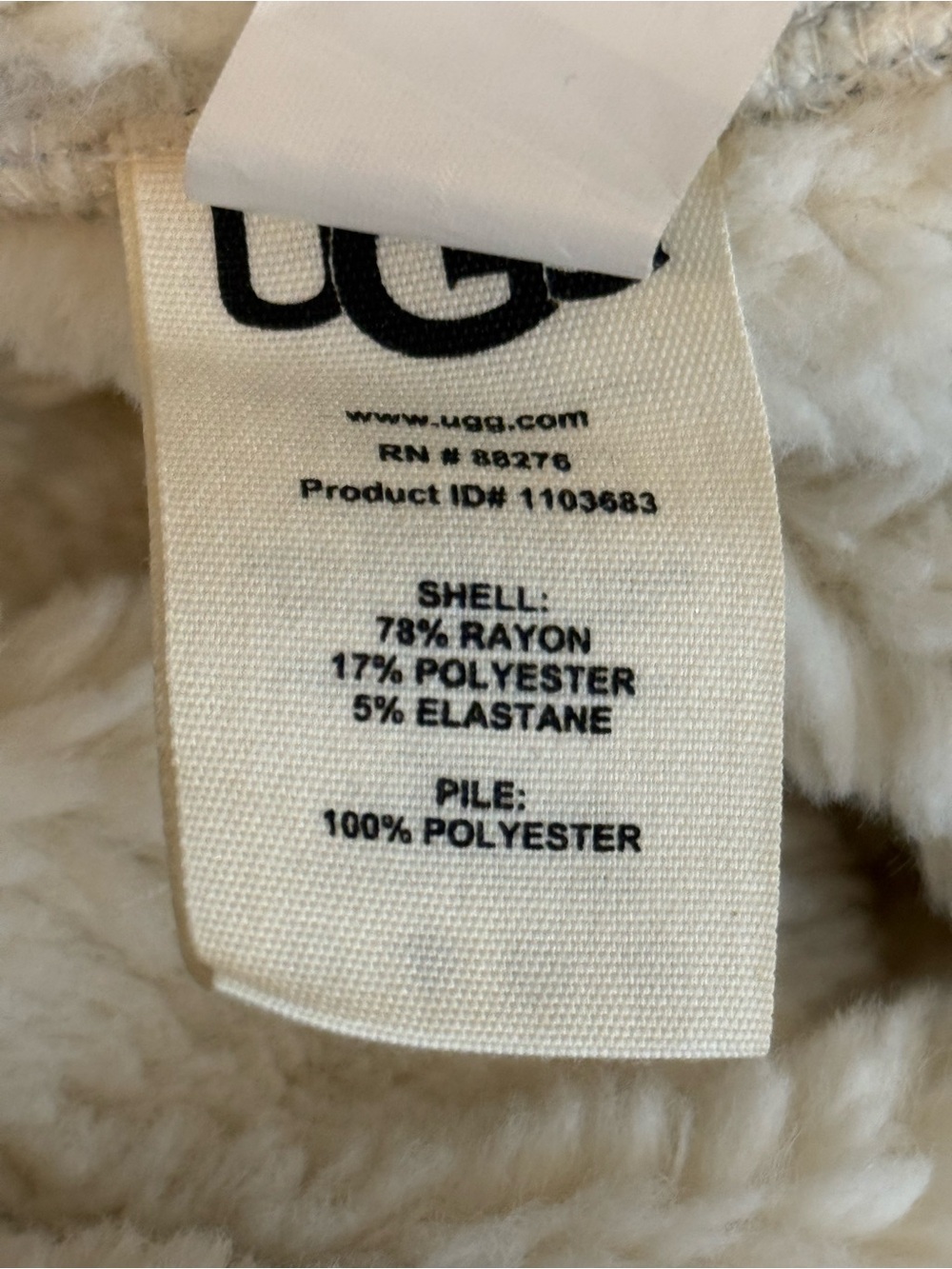 UGG Portola Cream Sherpa Hoodie Robe Size XL Soft Ivory Fleece - Picture 12 of 15